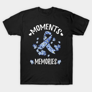 MOMENTS MEMORIES FORGET ME NOT FLOWERS ALZHEIMER AWARENESS Gift T-Shirt